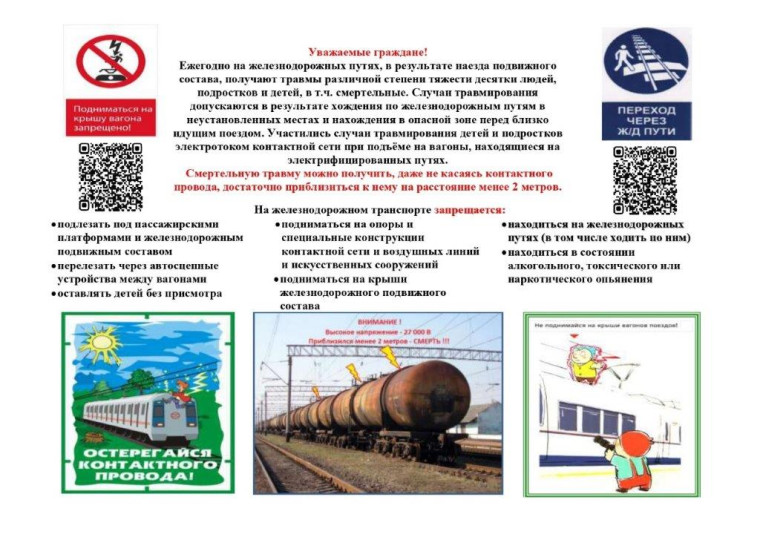 Правила поведения при нахождении вблизи железно-дорожной инфраструктуры.